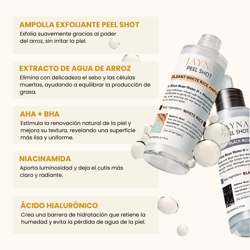 Suero Exfoliante e Iluminador Coreano de Arroz